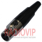 картинка Гнездо mini CANON под шнур 3-х контакт.,корпус  металл от интернет магазина Radiovip