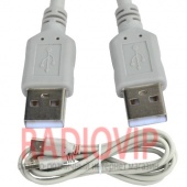 картинка Шнур USB (шт.A- шт.А), version 2,0, диам.-4.5мм, 2м., серый от интернет магазина Radiovip
