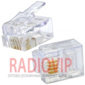 картинка Штекер телефонный 6р4с (RJ-11) от интернет магазина Radiovip