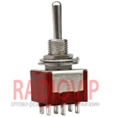 картинка Тумблер MTS-223 (ON)-OFF-(ON), 6pin, 3A 250VAC от интернет магазина Radiovip