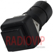 картинка Кнопка средняя квадр. PBS-12А с фиксацией ON-OFF, 2pin, 1А 250V, чёрная от интернет магазина Radiovip