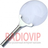 картинка Лупа ручная круглая с LED подсветкой 2Х+6Х диам. 130+26мм MG2B-10 от интернет магазина Radiovip
