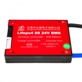 картинка BMS плата Lifepo4 24V 8S 60A симметрия от интернет магазина Radiovip