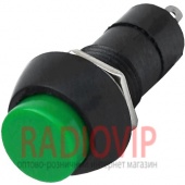 картинка Кнопка средняя PBS-11А с фиксацией ON-OFF, 2pin, 1А 250V, зелёная от интернет магазина Radiovip