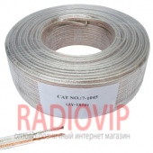 картинка Кабель акуст. 2х1,25кв.мм.(50х0,18мм СU), прозрач., JY-1850, 100м от интернет магазина Radiovip