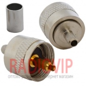 картинка Штекер UHF (RG-11) обжимной,корпус металл от интернет магазина Radiovip