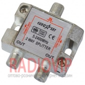 картинка Splitter 2-way Germany 5-2400MHZ, с проходом питания, корпус металл от интернет магазина Radiovip