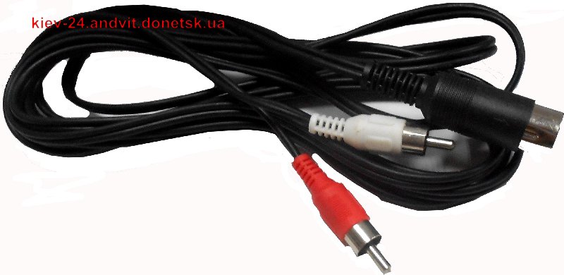 картинка Шнур шт.din 5pin- 2шт.RCA, диам.-2,6х5,2мм. 1,5m от интернет магазина Radiovip