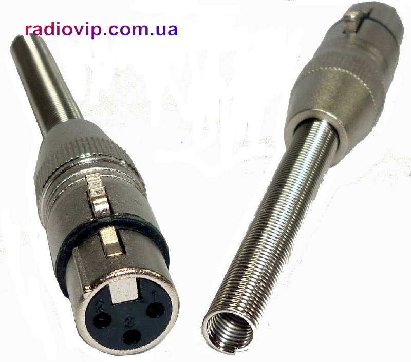 картинка Гнездо CANON под шнур 3-х контакт., с пружиной, корпус металл от интернет магазина Radiovip