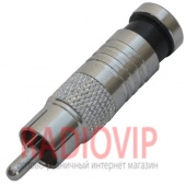 картинка Штекер RCA для кабеля RG-6, компрессионный, медь от интернет магазина Radiovip