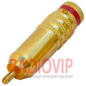 картинка Штекер RCA проф.gold, диам.- до 8мм., позолоченный красный от интернет магазина Radiovip