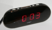 Часы сетевые 715-1 красные