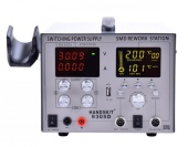 картинка Паяльная станция 4в1 HandsKit 9305D, паяльник + фен + лабораторный блок + USB, 4 дисплея от интернет магазина Radiovip
