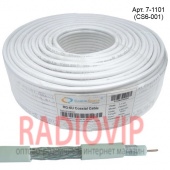 картинка Кабель RG-6/32, (1,02CCS+AL-foil+32x0,12AL), диам-6,8мм, белый, 100м от интернет магазина Radiovip