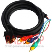 картинка Шнур шт. DVI 15pin-3шт .RCA 1.45м от интернет магазина Radiovip