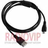 картинка Шнур гн.USB А -шт.miсro USB 5pin (mobile) v2.0, диам.-4,5мм, 1,5м от интернет магазина Radiovip