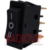 картинка Переключатель узкий RS-123-11C (ON)-OFF-(ON), 3pin, 12V, 35А, чёрный от интернет магазина Radiovip