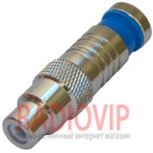 картинка Гнездо RCA для кабеля RG-6, компрессионное, медь от интернет магазина Radiovip