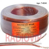 картинка Кабель акустический 2х0,22мм.кв., медь, прозрачный, 100м от интернет магазина Radiovip