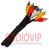 картинка Шнур соединительны 3RCA х 3RCA, 1,2метра от интернет магазина Radiovip