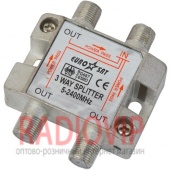 картинка Splitter 3-way Germany 5-2400MHZ, с проходом питания, корпус металл от интернет магазина Radiovip
