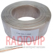 картинка Кабель акуст. 2х0,5кв.мм.(50х0,12мм СU), прозрач., JY-1250, 100м от интернет магазина Radiovip