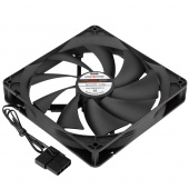 картинка Вентилятор корпусной LogicPower LP F14B, 140MM, 4pin (Molex питание), black от интернет магазина Radiovip
