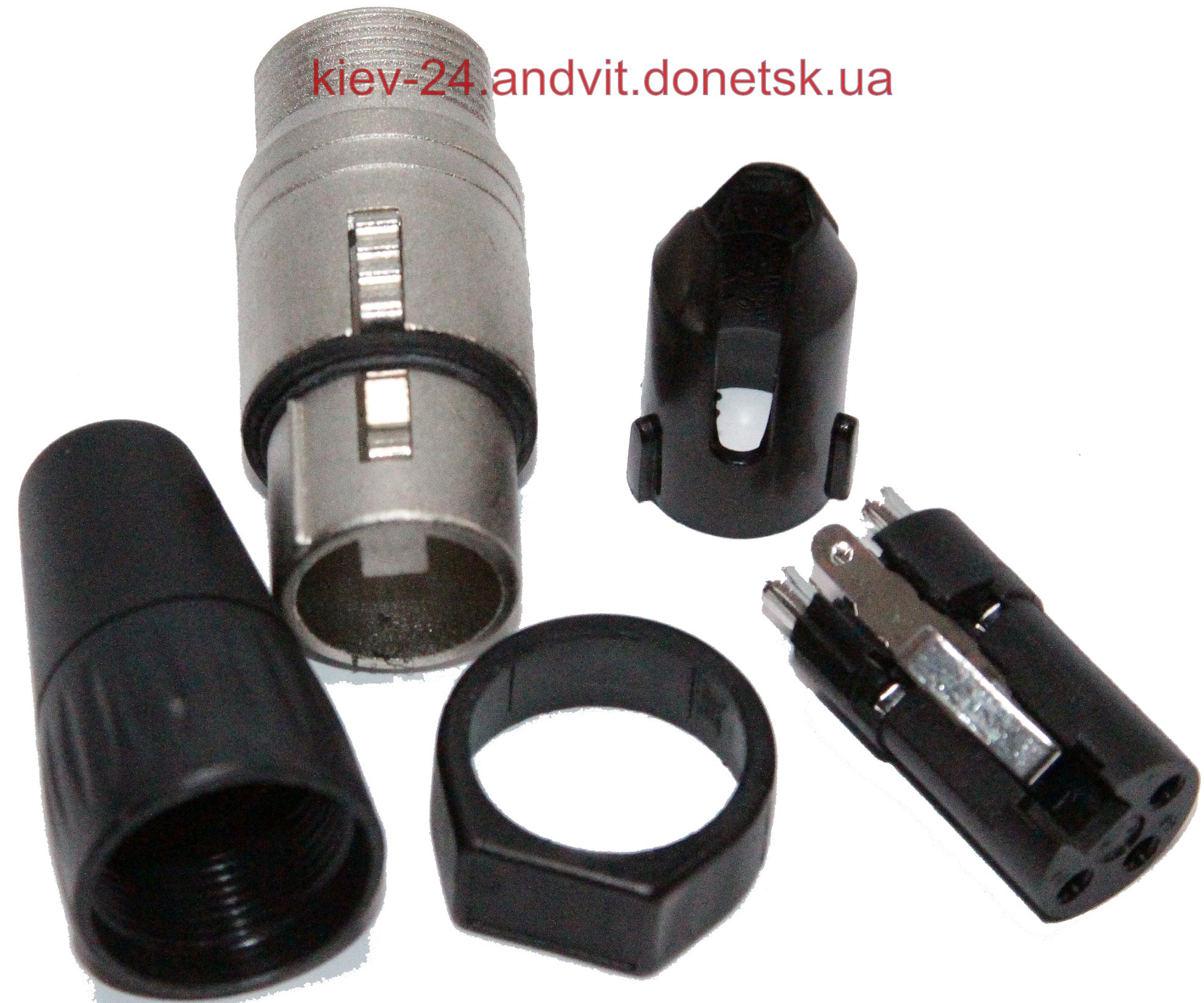 картинка Гнездо CANON 3-х контакт., под шнур, корпус металл. от интернет магазина Radiovip