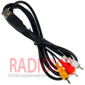 картинка Шнур шт.USB- 3шт.RСА, диам.-4.5мм, 1,5м. от интернет магазина Radiovip