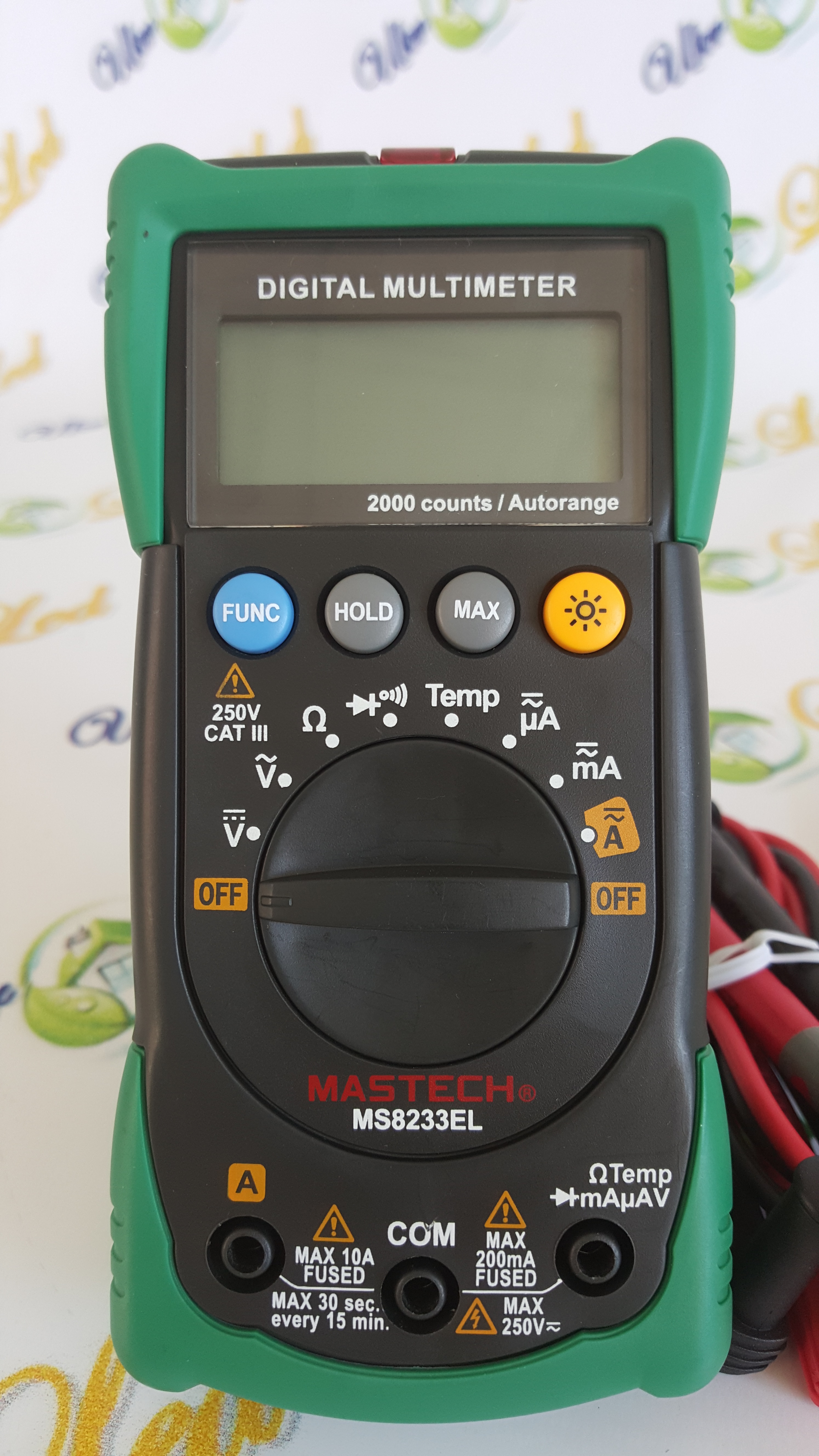 картинка Цифровой мультиметр  MASTECH MS8233EL от интернет магазина Radiovip