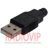 картинка Штекер USB тип A, под шнур от интернет магазина Radiovip