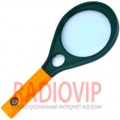 картинка Лупа ручная, 3X увеличение (диаметр 90мм) и 8X увеличение (диаметр 23мм), Magnifier 89077 от интернет магазина Radiovip