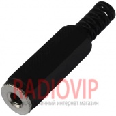 картинка Гнездо 3,5 стерео,  корпус пластик, кабельное от интернет магазина Radiovip