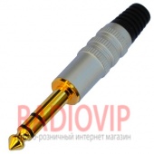 картинка Штекер 6,3 стерео,silv.-gold,корпус металл,большой от интернет магазина Radiovip