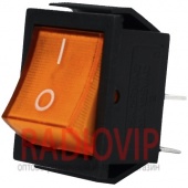 картинка Переключатель широкий с подсв. IRS-201-1С ON-OFF, 4pin, 15A, желтый от интернет магазина Radiovip