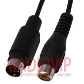 картинка Переходник гн. RCA-- шт.mini din 7 pin. co шнуром 0.2м. от интернет магазина Radiovip