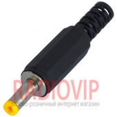 картинка Штекер питания 4,0\1,7мм (жёлтый), длина-11mm,  корпус пластик от интернет магазина Radiovip