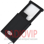 картинка Лупа ручная ювелирная c LED подсветкой, 3Х, 45*45мм MG21015 от интернет магазина Radiovip