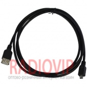 картинка Шнур шт.USB А -шт.mini USB 4pin v2.0, диам.-3,5мм. 1.5м. чёрный от интернет магазина Radiovip