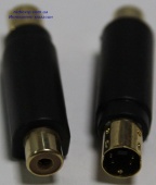 картинка Переходник шт.mini din 4 pin- гн.RCA,корпус пластик от интернет магазина Radiovip