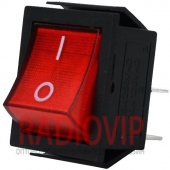 картинка Перекл. клавишный широкий с подсв. 4pin красный от интернет магазина Radiovip