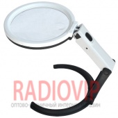 картинка Лупа-лампа с LED подсветкой, 1.8 увеличение, диаметр-138мм, Magnifier 3B-1D (220V) от интернет магазина Radiovip