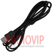 картинка Шнур шт.USB А -шт.3,5мм 4С, v2.0, с фильтр., 1.5м, чёрный от интернет магазина Radiovip