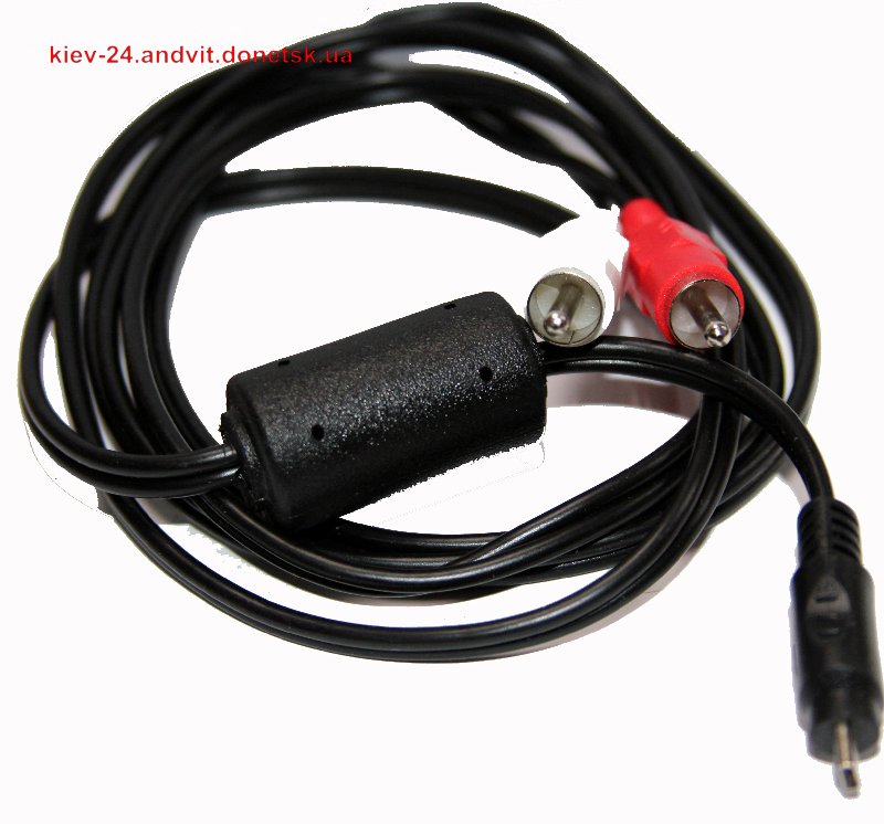 картинка Шнур 2шт.RCA -шт.mini USB 8pin(плоский), с фильт., 1.5м. от интернет магазина Radiovip
