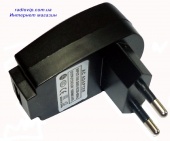 картинка Зарядка 220V - USB  (5V-1A) пластмаса, плоская от интернет магазина Radiovip