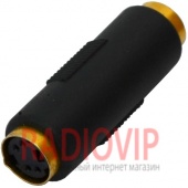 картинка Переходник гн.mini din 4 pin- гн.mini din 4 pin,корпус пластик от интернет магазина Radiovip