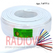 картинка Кабель сигнал. VKcable 14жил без экрана 14Cх(7х0,22мм)CCA, белый, 100м от интернет магазина Radiovip