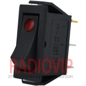 картинка Переключатель узкий с подсв. IRS-101E-1C ON-OFF, 3pin, 15A, 220V, красный от интернет магазина Radiovip