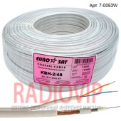 картинка Кабель 3C2V(0,5Сu/48x0.12CCA)+ 2x0,51Cu, диам.-5,0+2.5мм, белый, 100м от интернет магазина Radiovip
