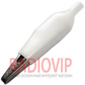 картинка Зажим тестерный большой  белый от интернет магазина Radiovip